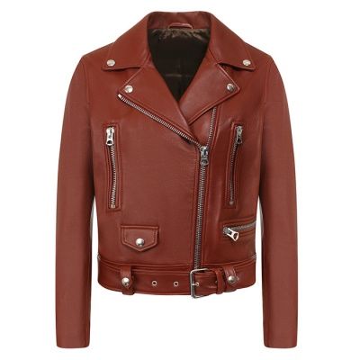 Косуха из натуральной кожи Коричневый M